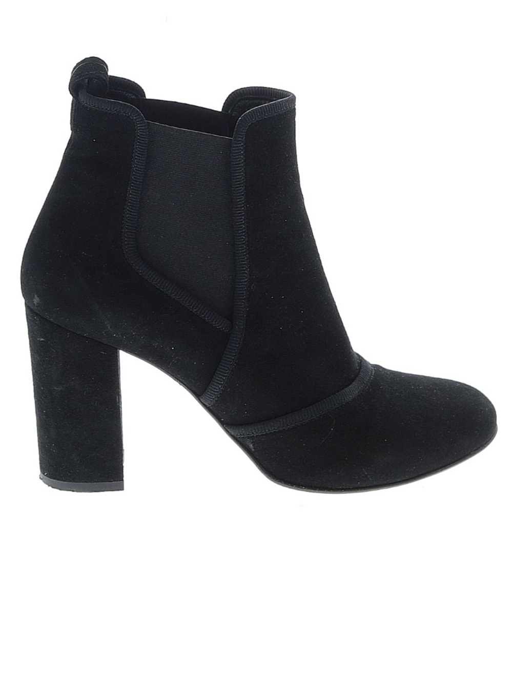 Vince Camuto Black Suede Chelsea Ankle Boots